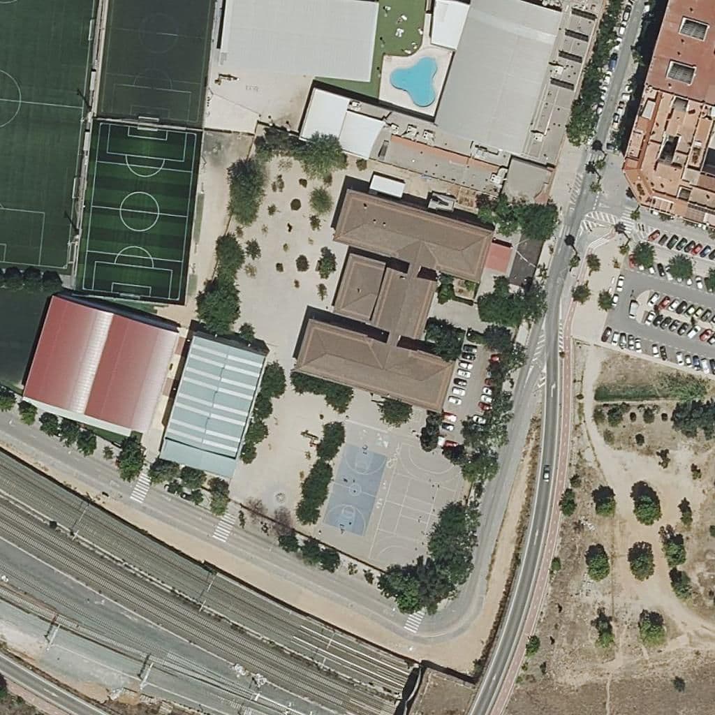 Aerial view of the grounds of Ceip Professor Ramiro Jover