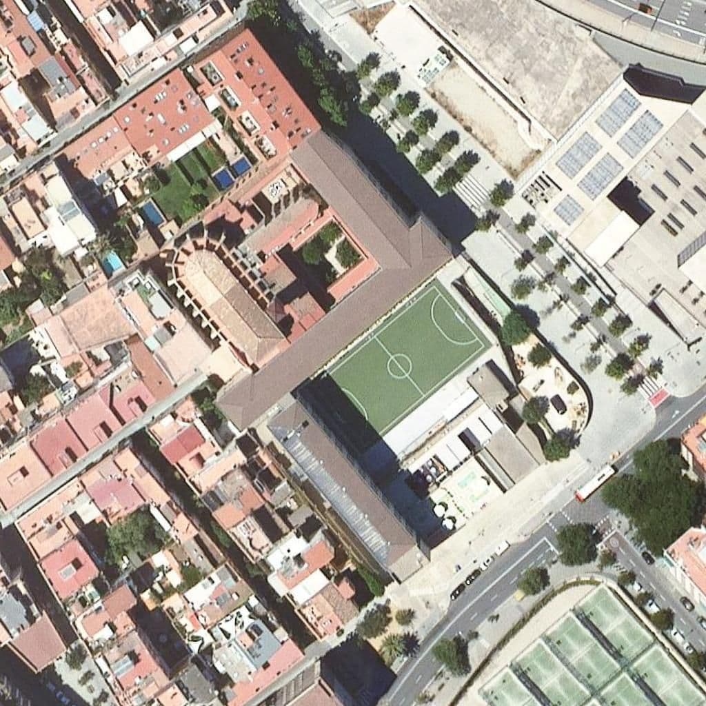 Aerial view of the grounds of Reial Monestir De Santa Isabel