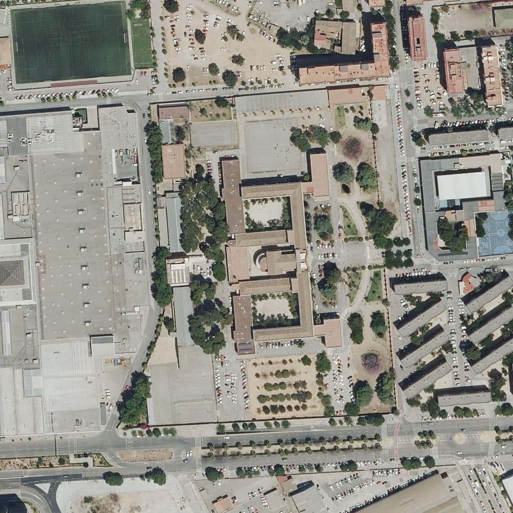 Aerial view of the grounds of Ies Número 26