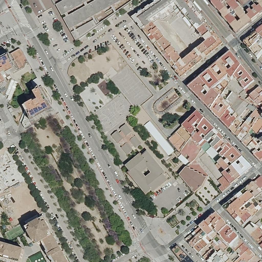 Aerial view of the grounds of Ceip Lluís Guarner