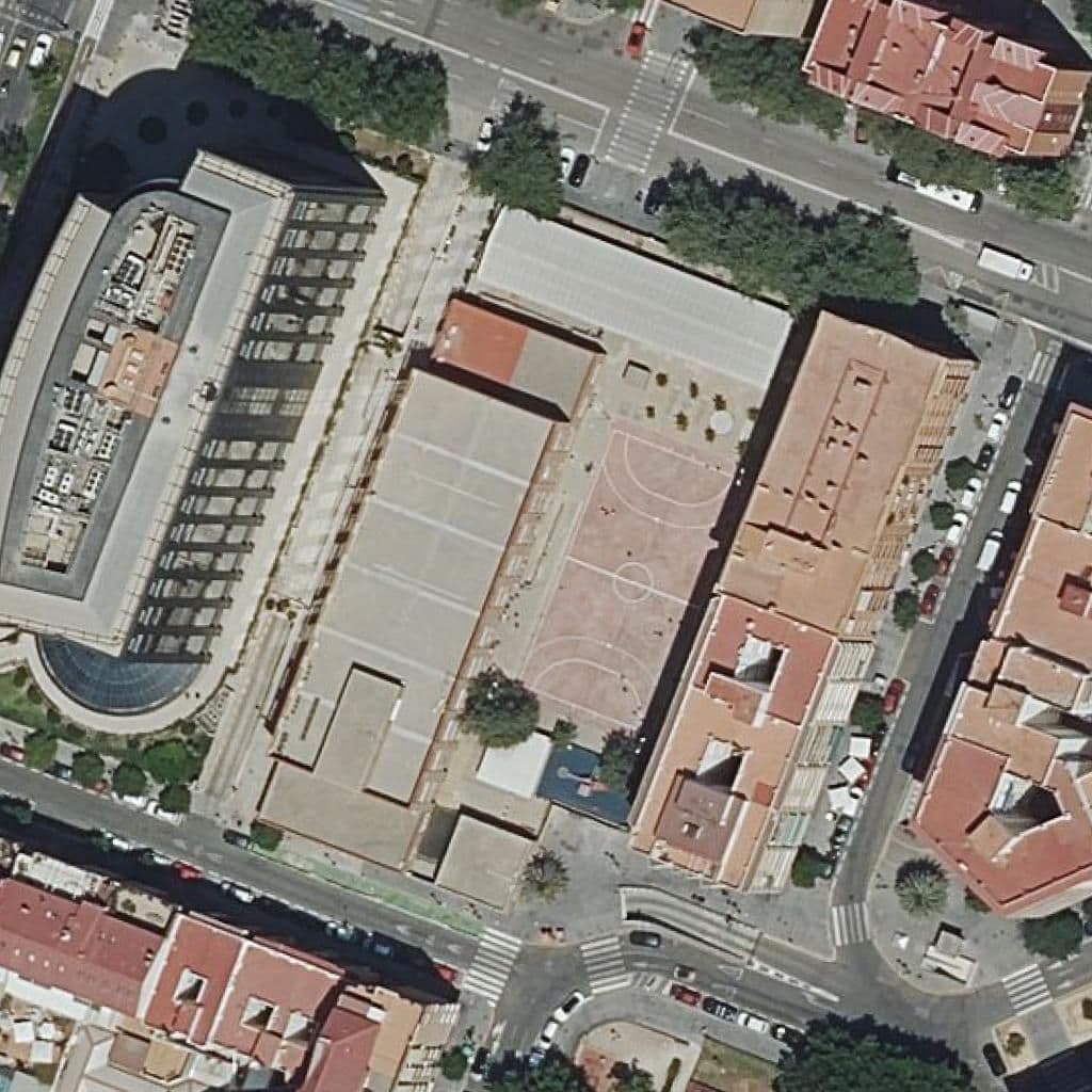 Aerial view of the grounds of Ceip Mestalla