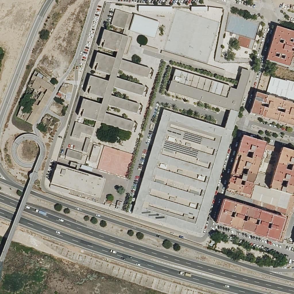 Aerial view of the grounds of Cipfp Ciutat De L'aprenent