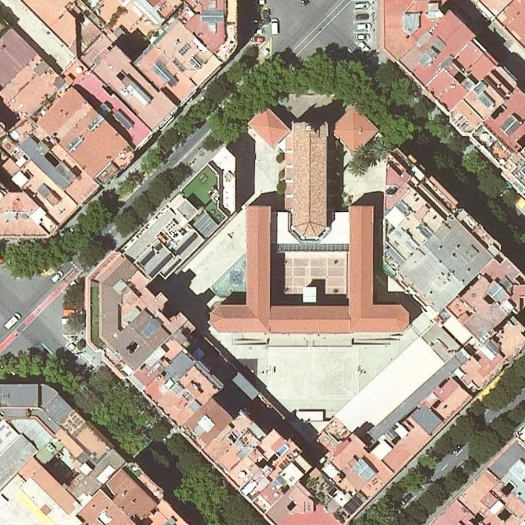 Aerial view of the grounds of Fep Sant Josep Oriol