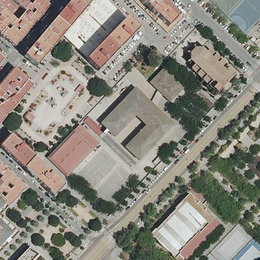 Aerial view of the grounds of Centre Privat Fp Xabec
