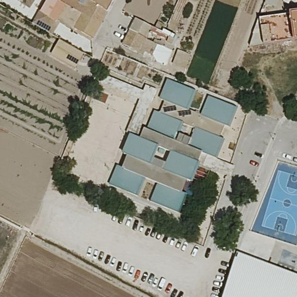 Aerial view of the grounds of Cee Púb. Rosa Llácer
