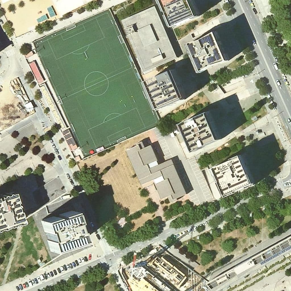 Aerial view of the grounds of Escola Bressol La Casa Dels Contes