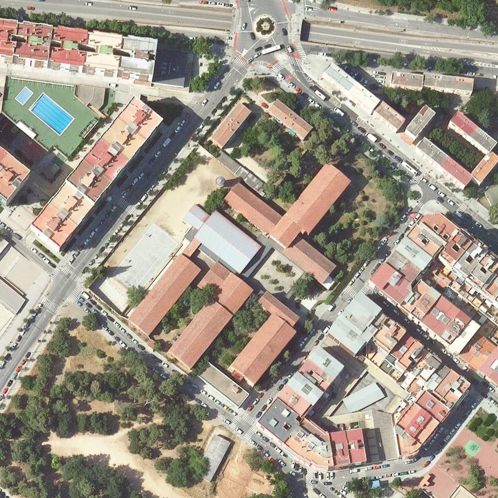 Aerial view of the grounds of Institut Ferran Casablancas