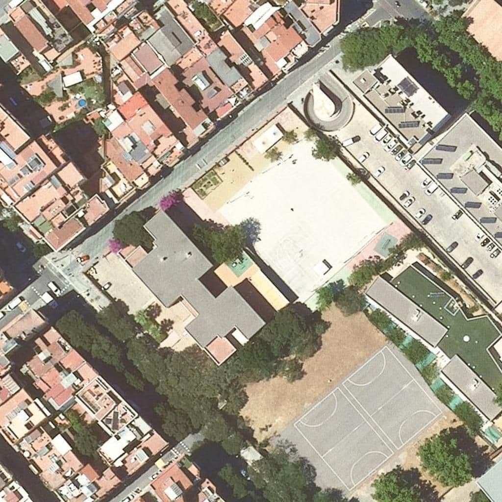 Aerial view of the grounds of Escola De Les Aigües