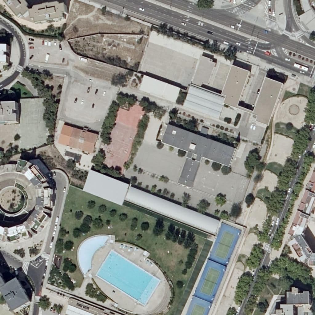Aerial view of the grounds of C.P. José Camón Aznar