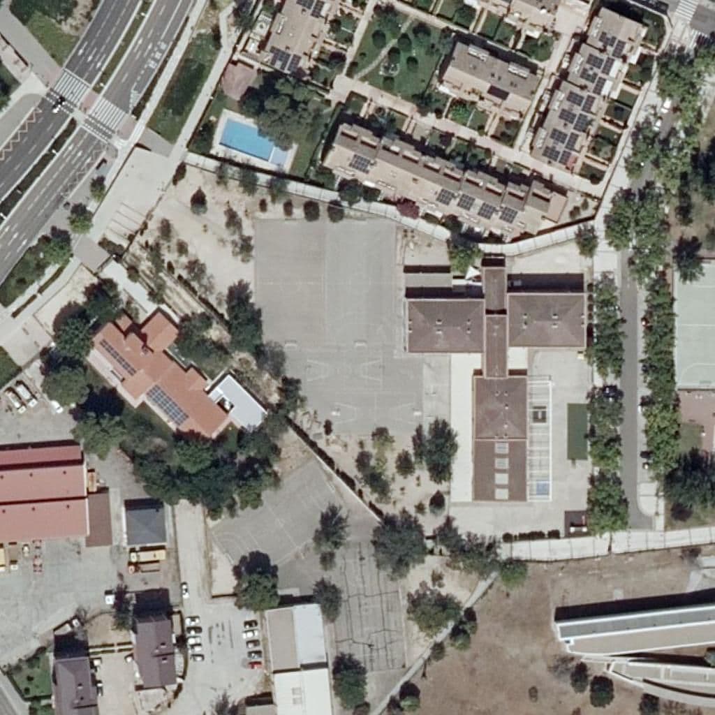 Aerial view of the grounds of C.P. Hispanidad