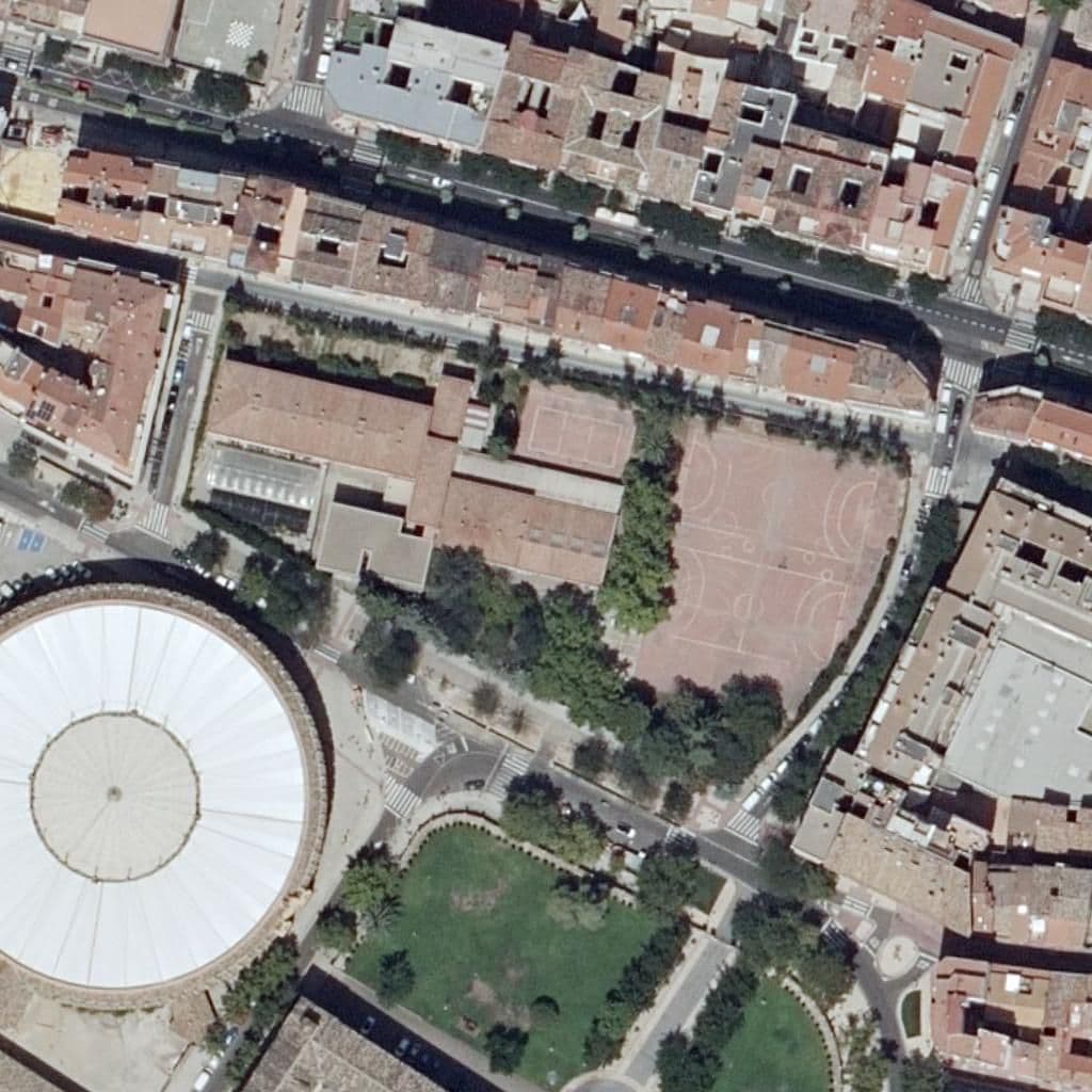 Aerial view of the grounds of I.E.S. Ramón Y Cajal