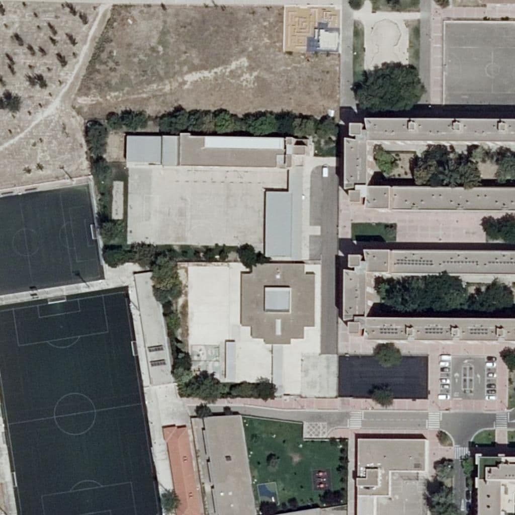Aerial view of the grounds of C.P. José Antonio Labordeta Subías