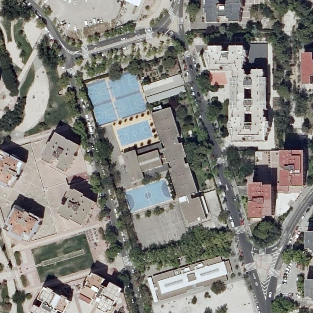 Aerial view of the grounds of I.E.S. Félix de Azara
