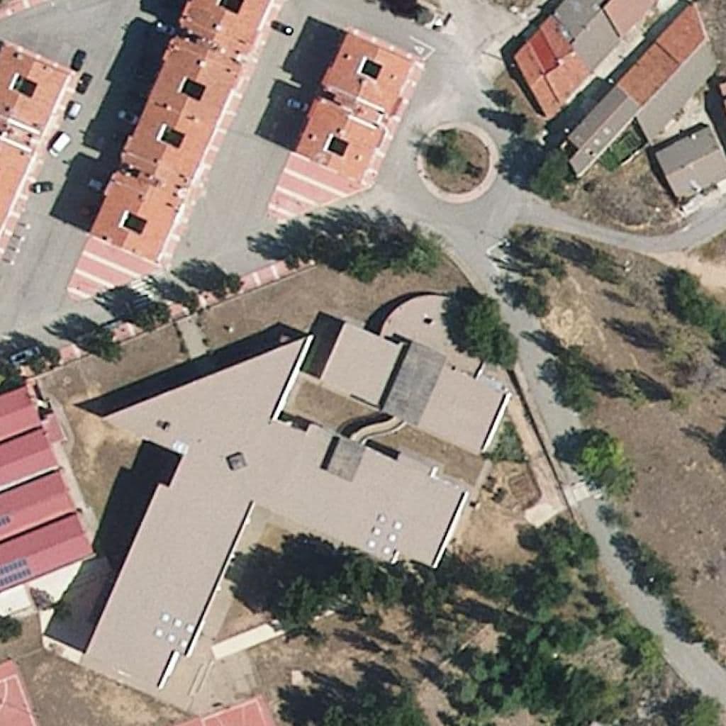 Aerial view of the grounds of Extensión de E.O.I. de Alcañiz