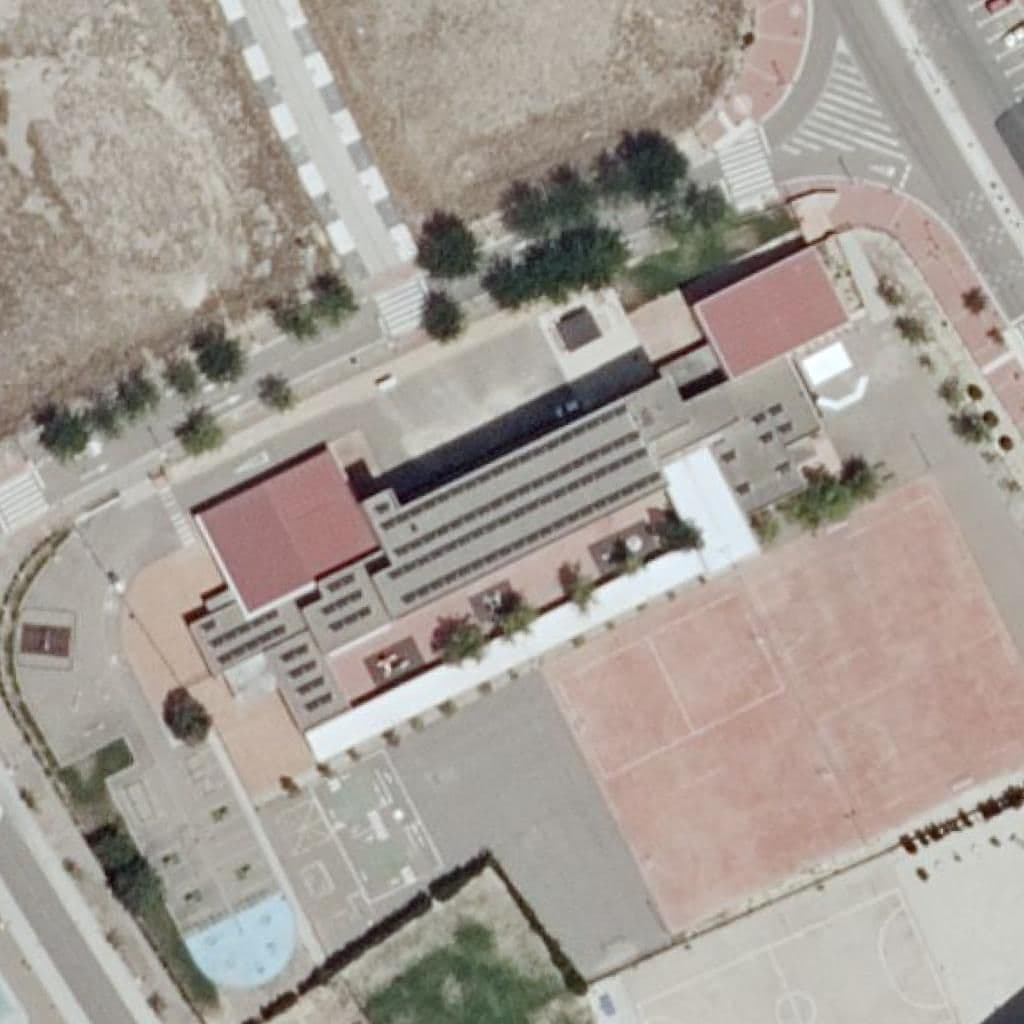 Aerial view of the grounds of C.P. Reino de Aragón