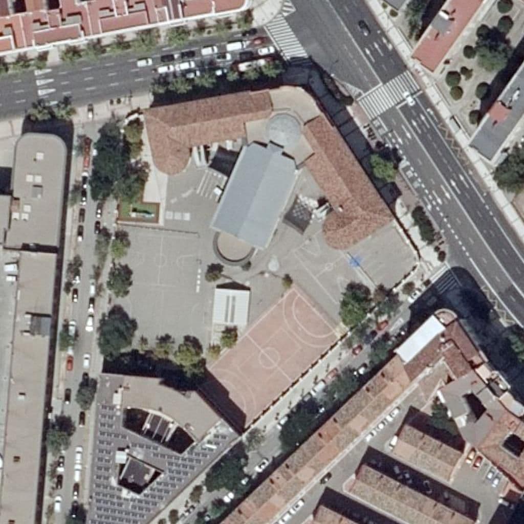 Aerial view of the grounds of C.P. Joaquín Costa