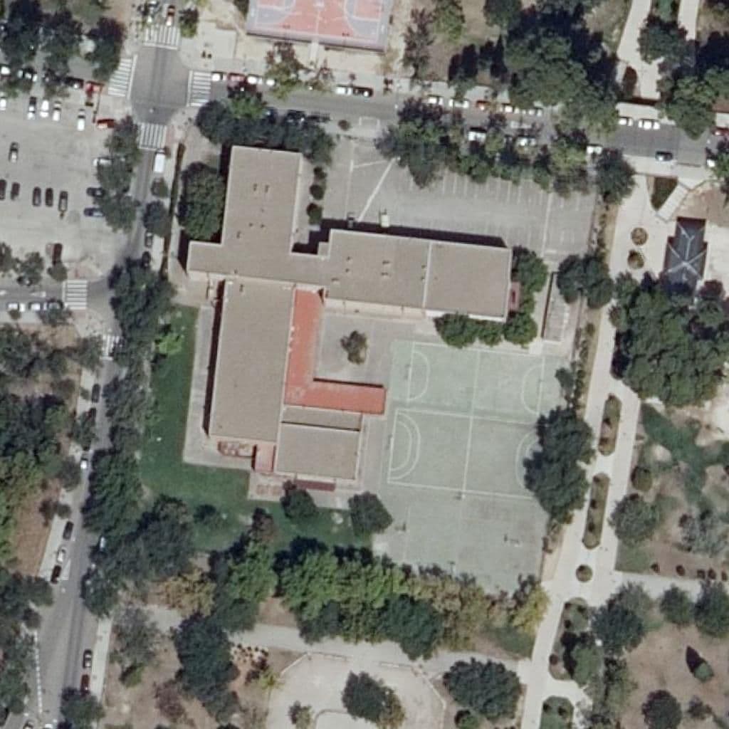 Aerial view of the grounds of I.E.S. Francisco Grande Covián