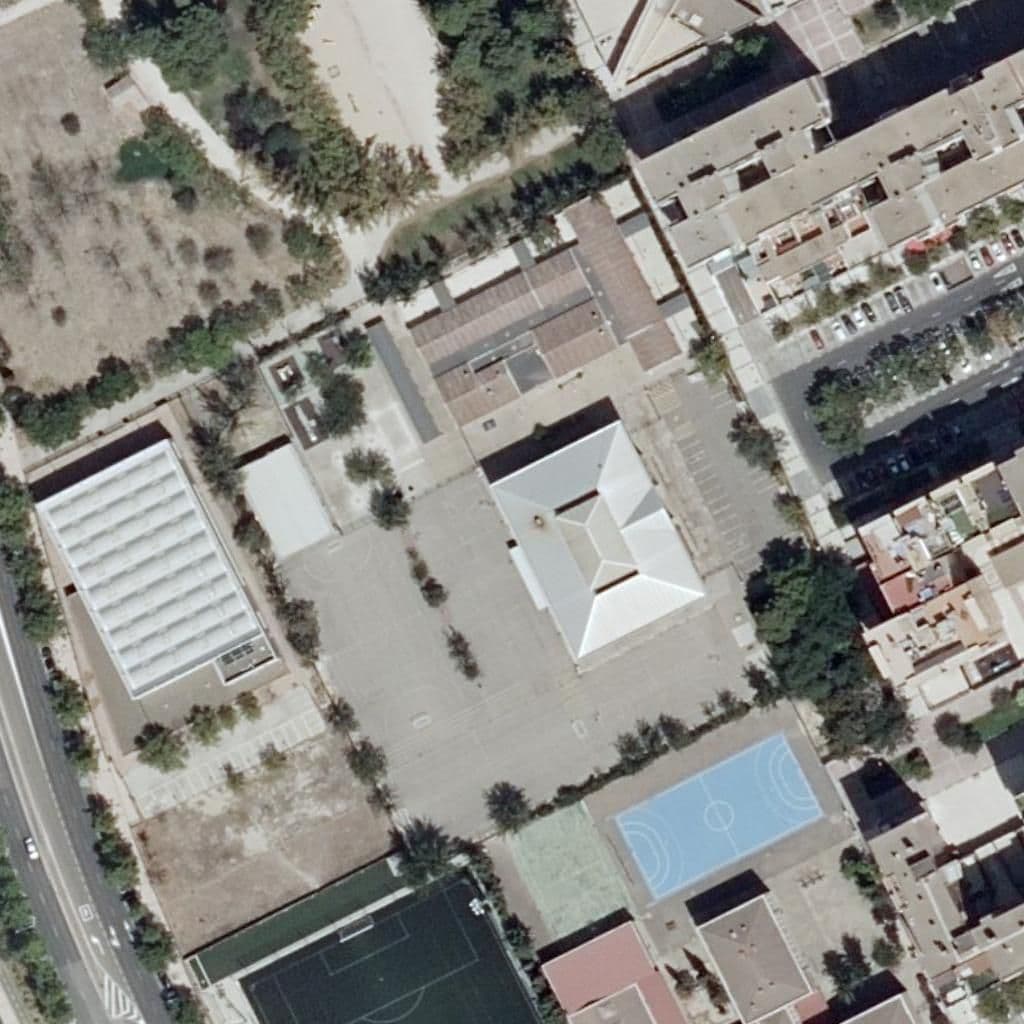 Aerial view of the grounds of C.P. Río Ebro