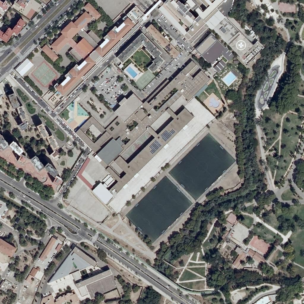 Aerial view of the grounds of C. El Salvador