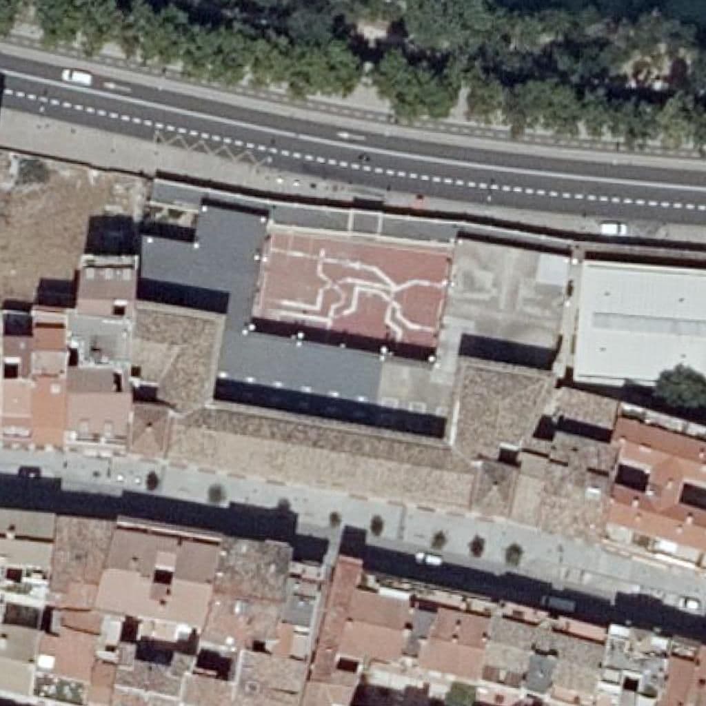 Aerial view of the grounds of C.P. Santo Domingo