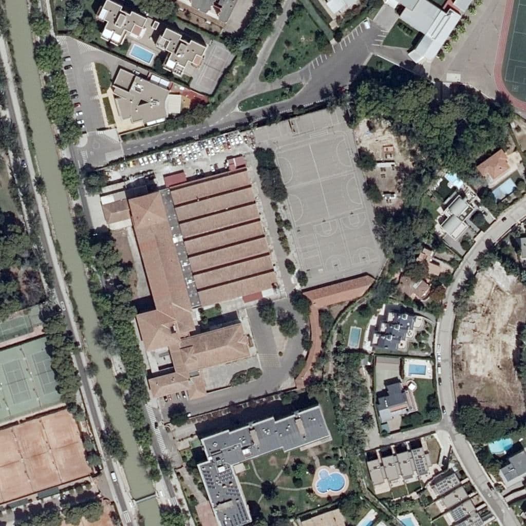 Aerial view of the grounds of I.E.S. Virgen del Pilar