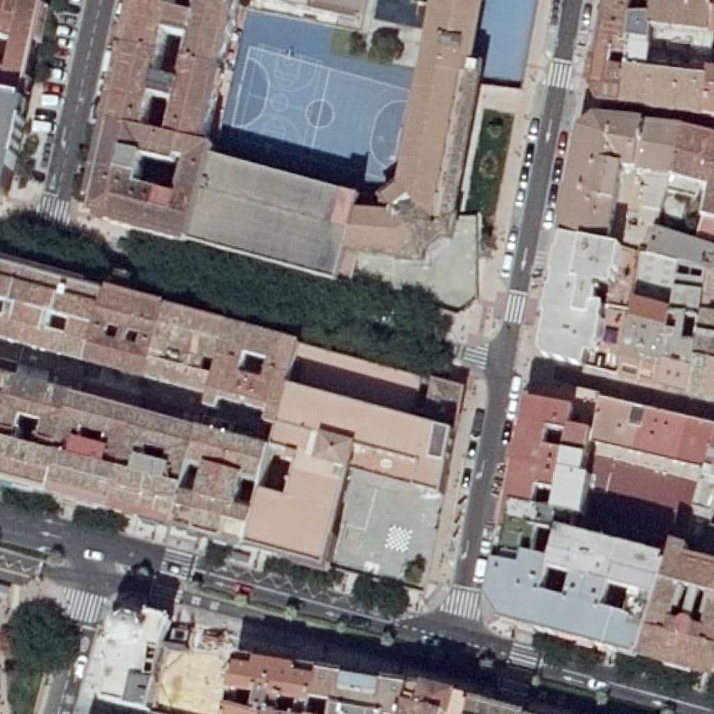 Aerial view of the grounds of C. La Anunciata