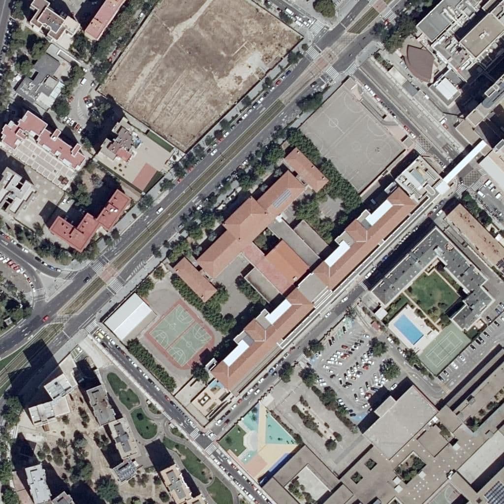Aerial view of the grounds of I.E.S. Miguel Catalán