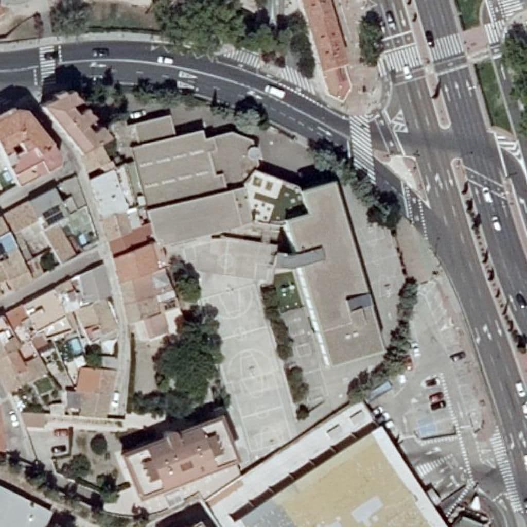 Aerial view of the grounds of C. María Inmaculada
