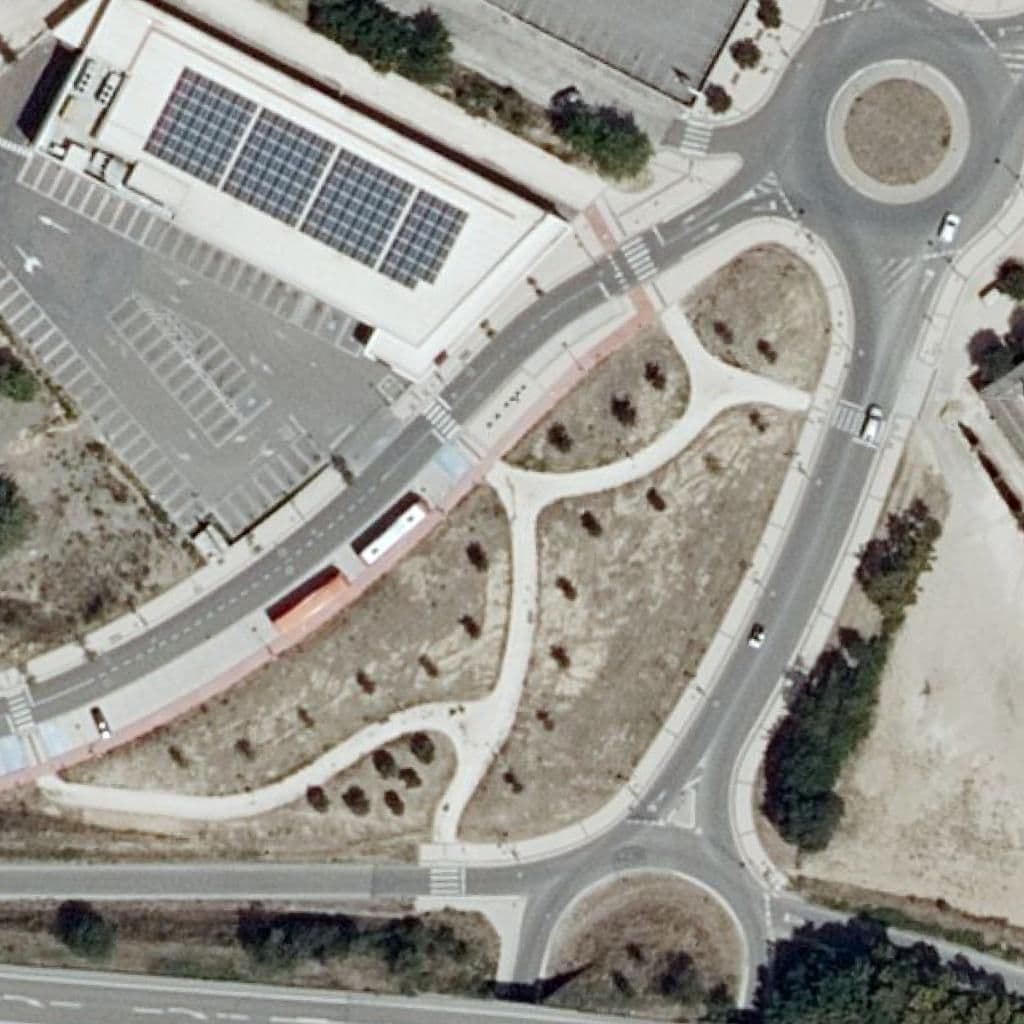 Aerial view of the grounds of C. San Vicente de Paúl