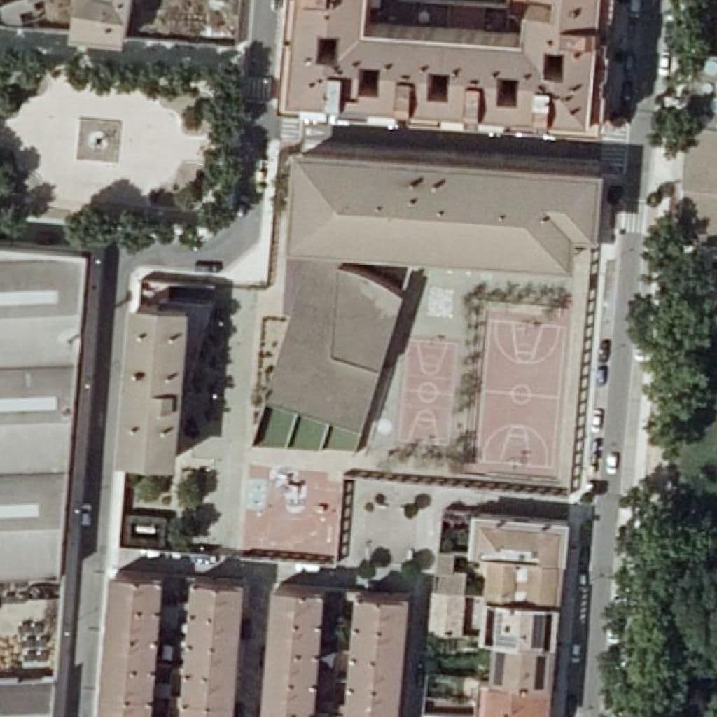Вид сверху на территорию школы «C. Ntra. Sra. de Las Mercedes»