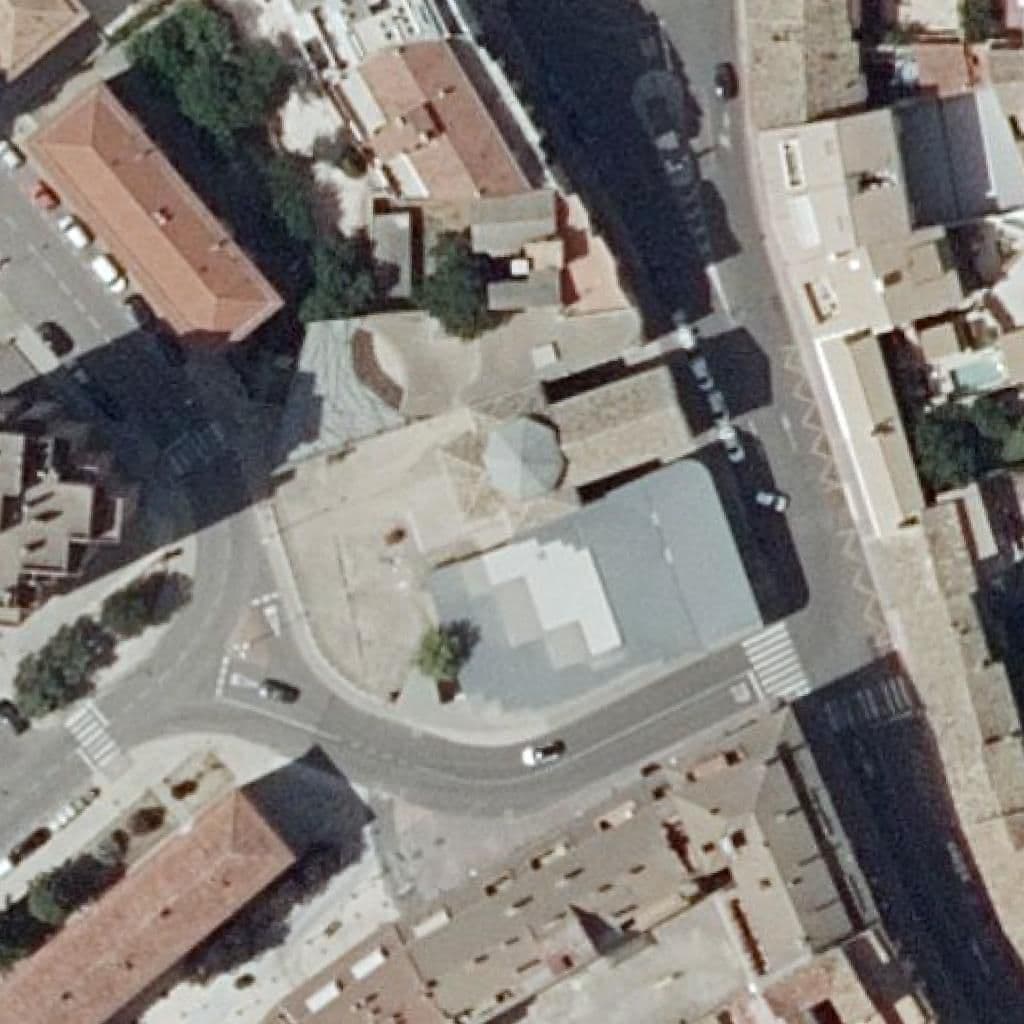 Aerial view of the grounds of Escuela Superior de Conservación y Restauración de Bienes Culturales