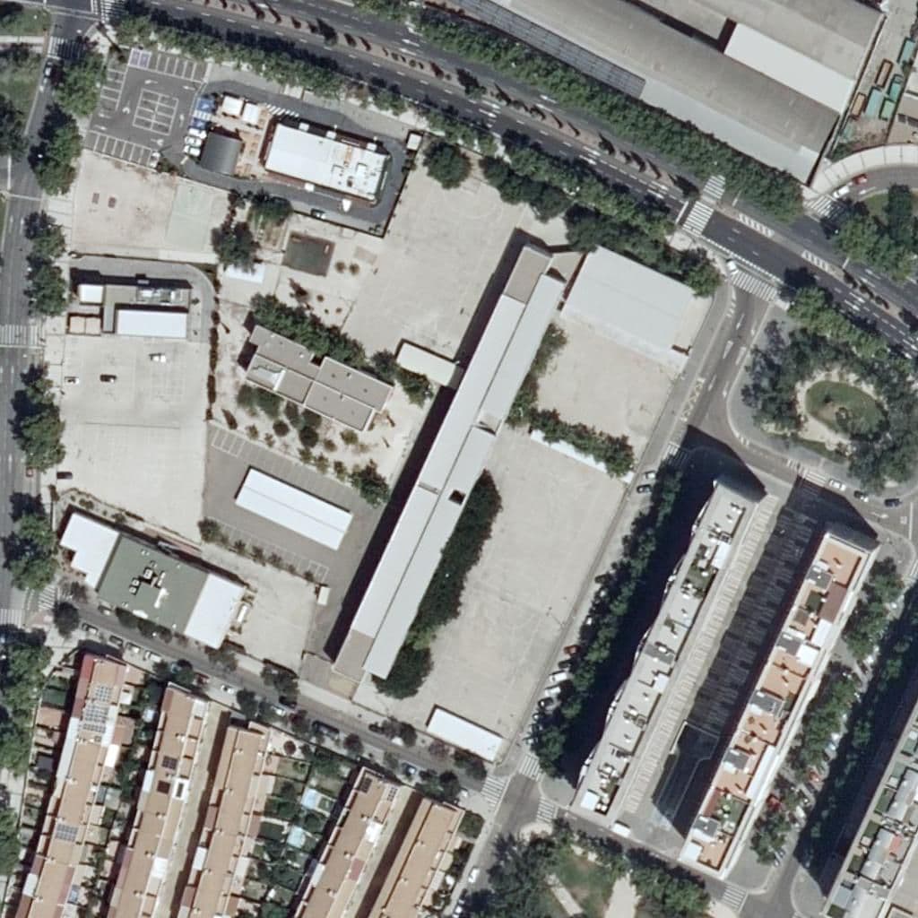 Aerial view of the grounds of I.E.S. La Azucarera