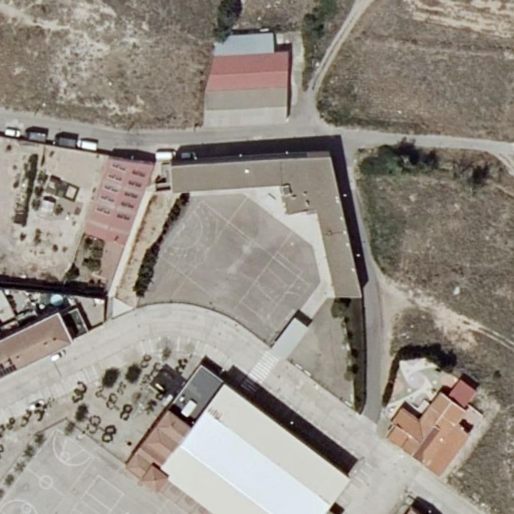 Aerial view of the grounds of I.E.S. Valle del Huecha