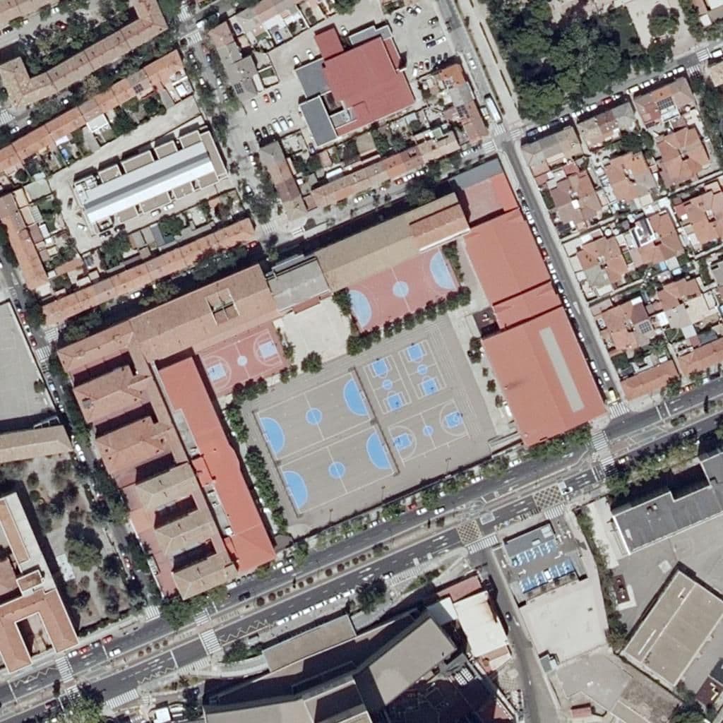 Aerial view of the grounds of C. Salesiano Ntra. Sra.del Pilar