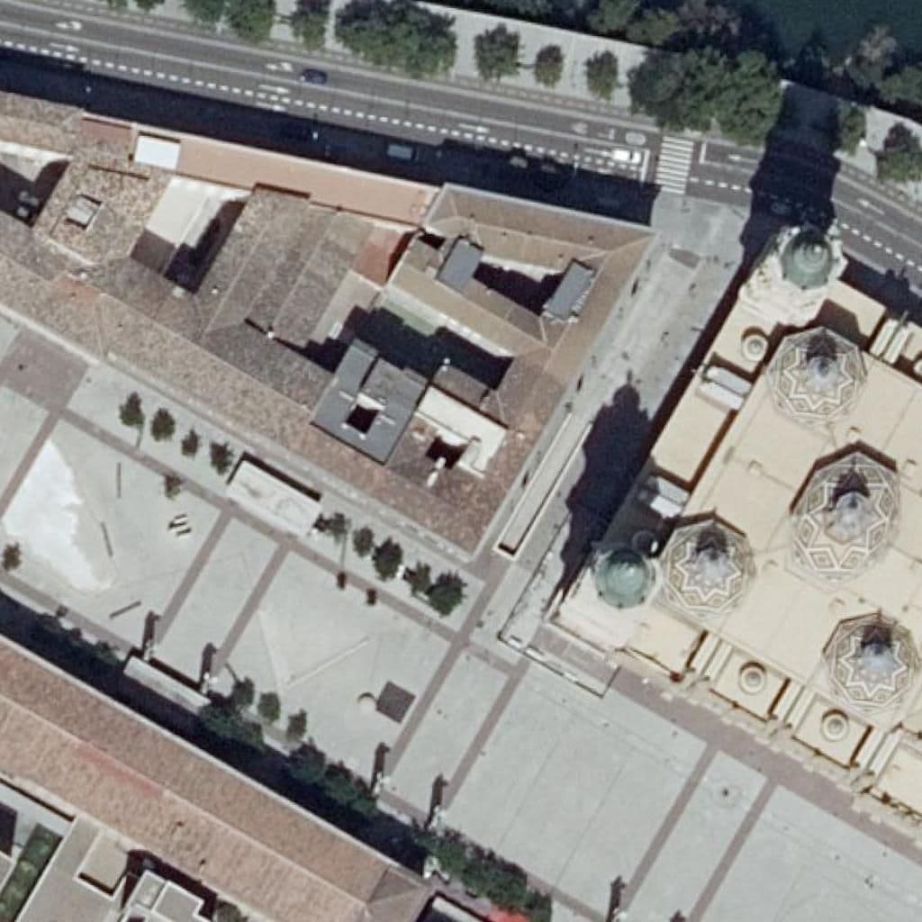 Aerial view of the grounds of C. Escolanía Infantes del Pilar