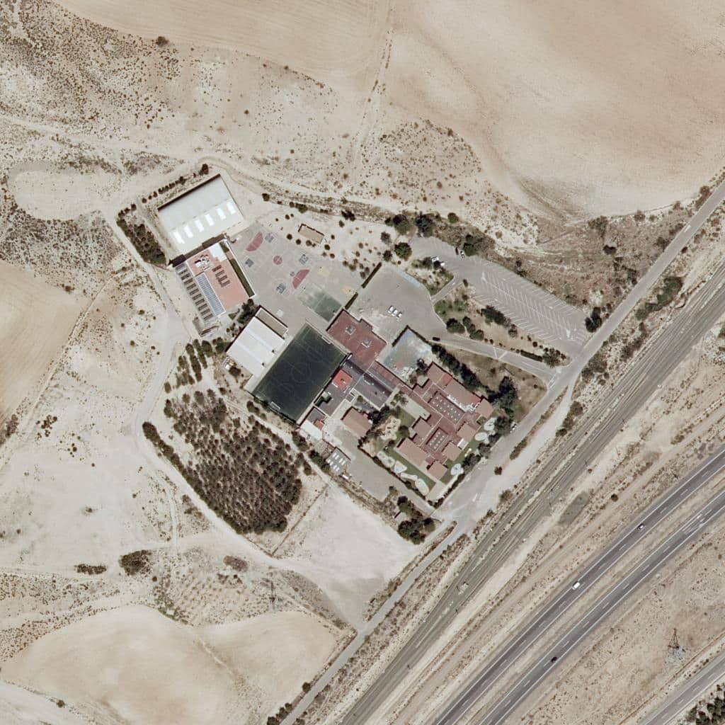 Aerial view of the grounds of C. Británico de Aragón