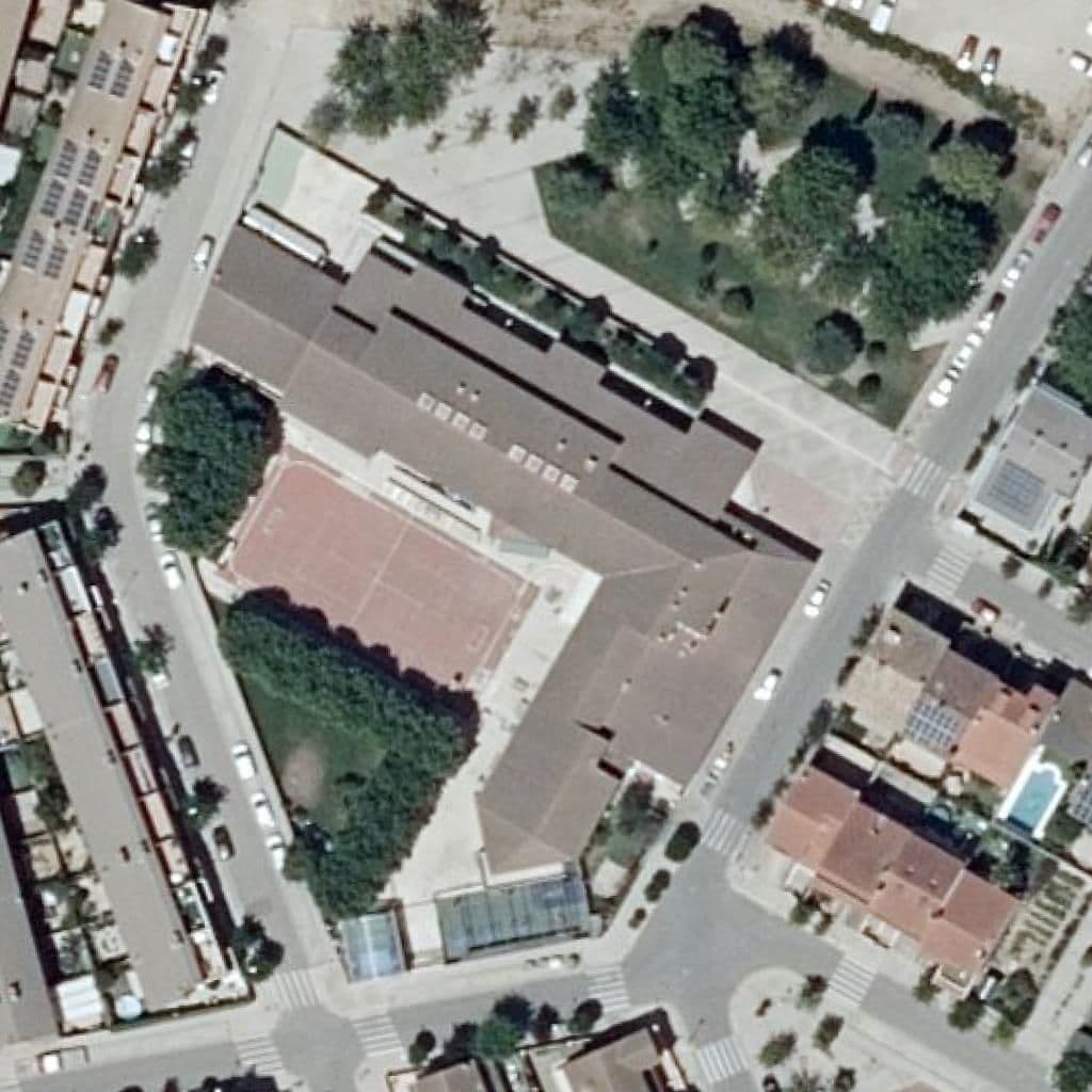 Aerial view of the grounds of C.P.E.E. La Alegría