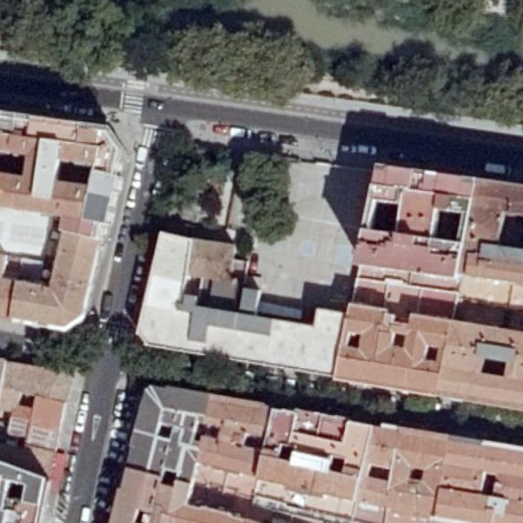 Aerial view of the grounds of C. Villa Cruz