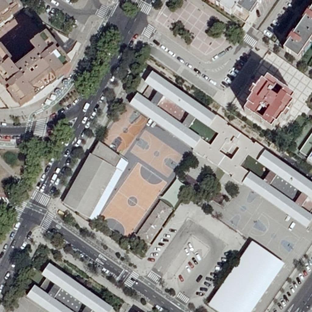 Aerial view of the grounds of C.P. Cesáreo Alierta