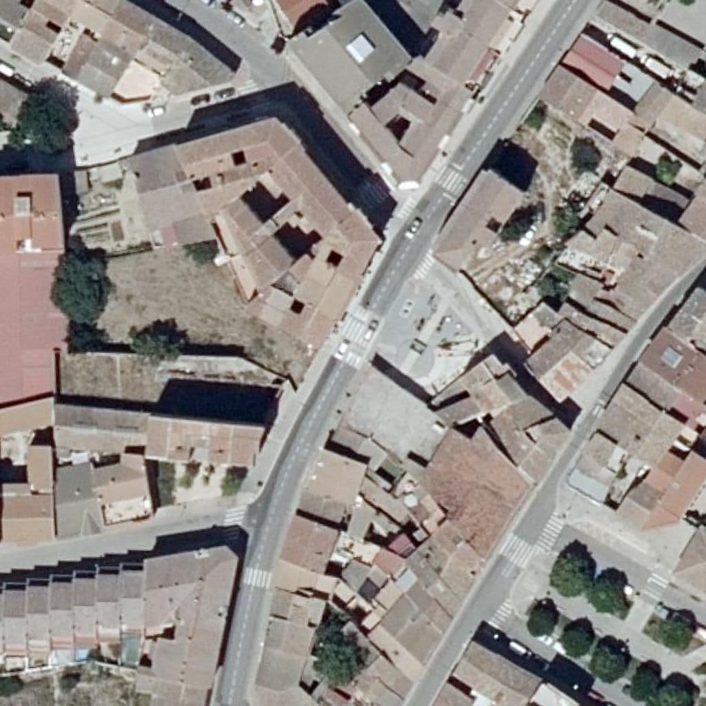 Aerial view of the grounds of C. Santa Ana