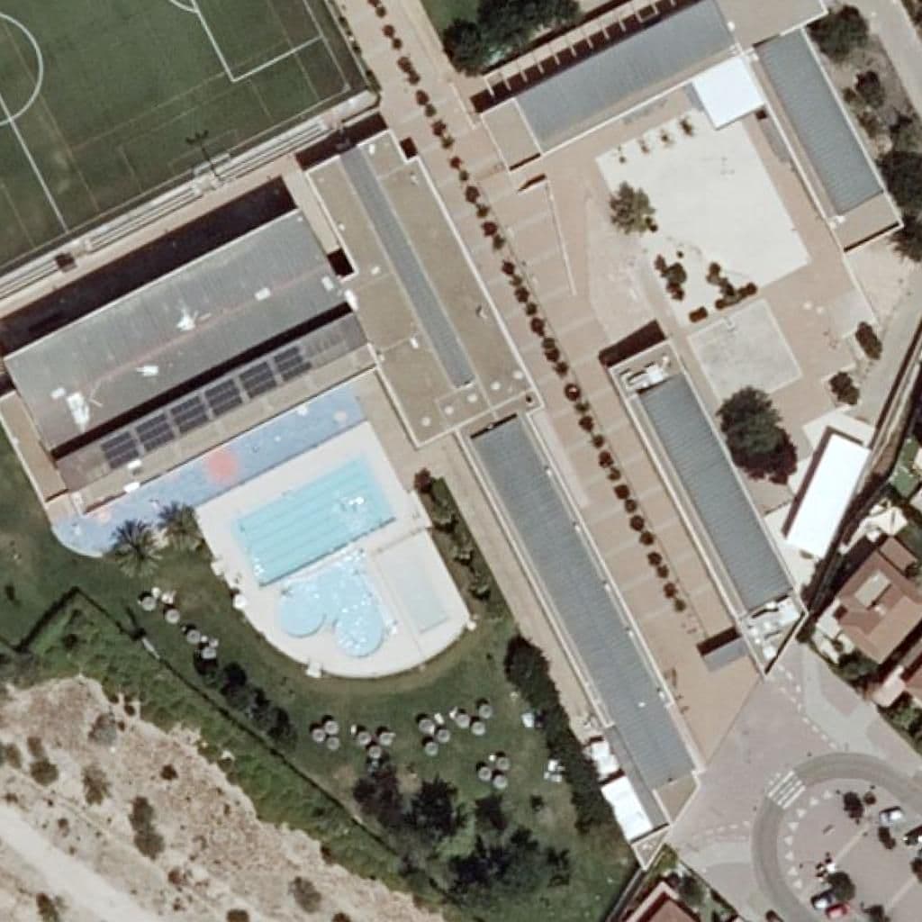 Aerial view of the grounds of I.E.S. La Muela