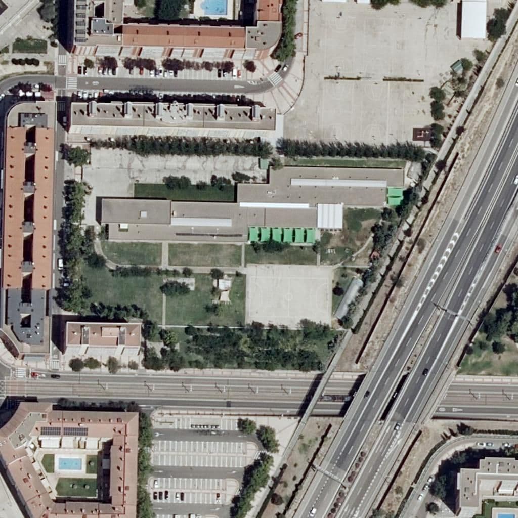 Aerial view of the grounds of C.P.E.E. Jean Piaget