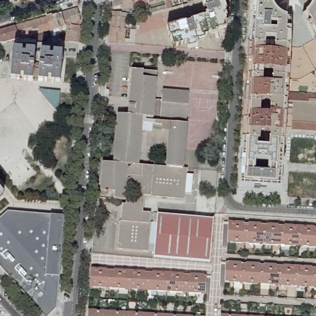 Aerial view of the grounds of I.E.S. Pilar Lorengar