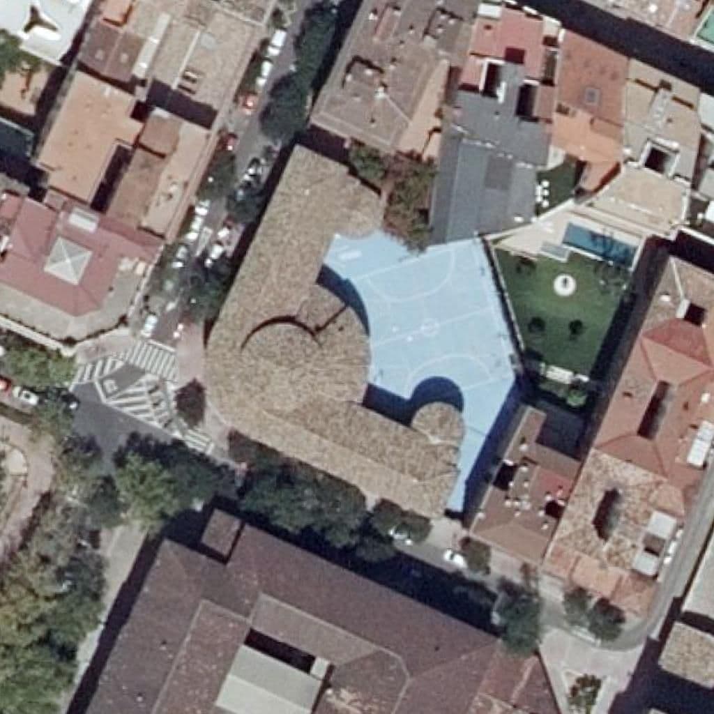 Aerial view of the grounds of C. Fundación La Caridad