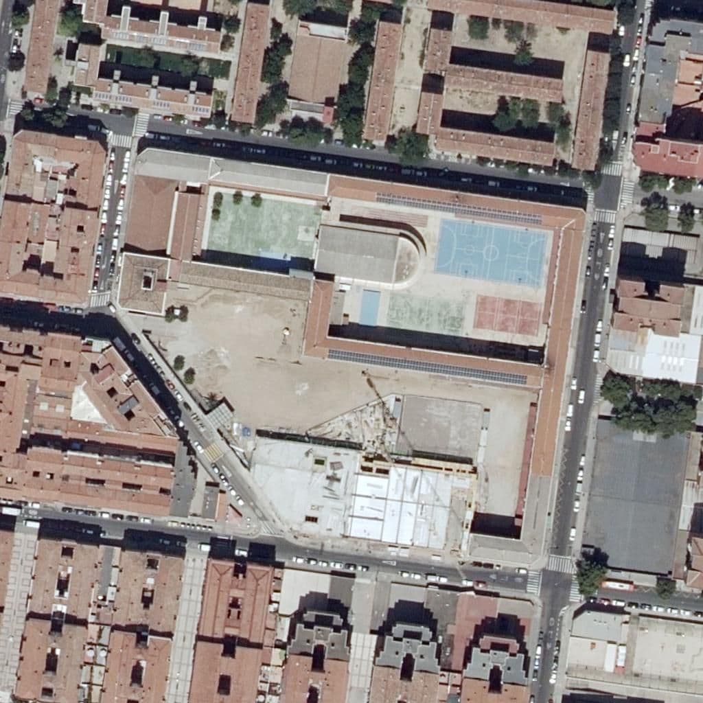 Aerial view of the grounds of C.E.I. Arco Iris