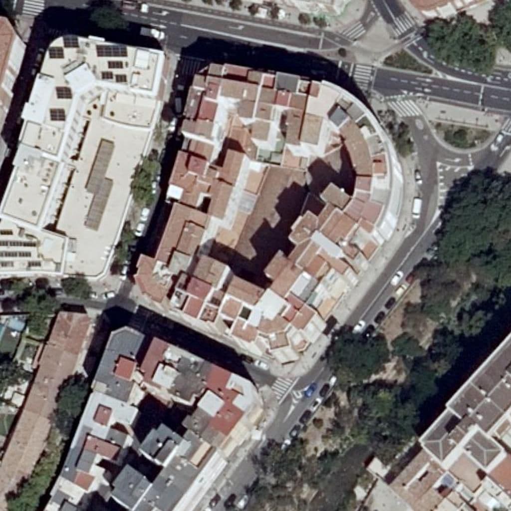 Aerial view of the grounds of C. Santa Cecilia