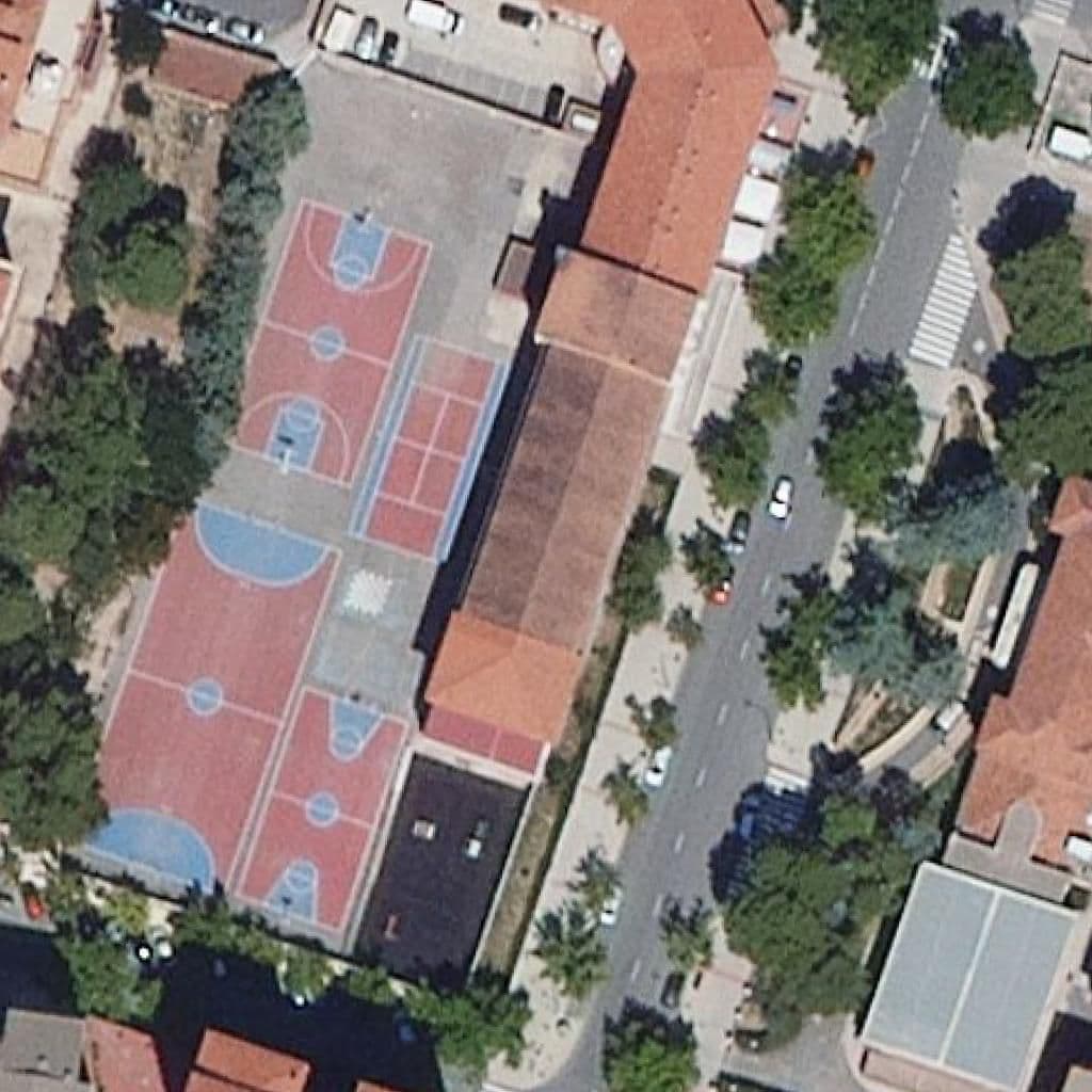 Aerial view of the grounds of C. Victoria Díez