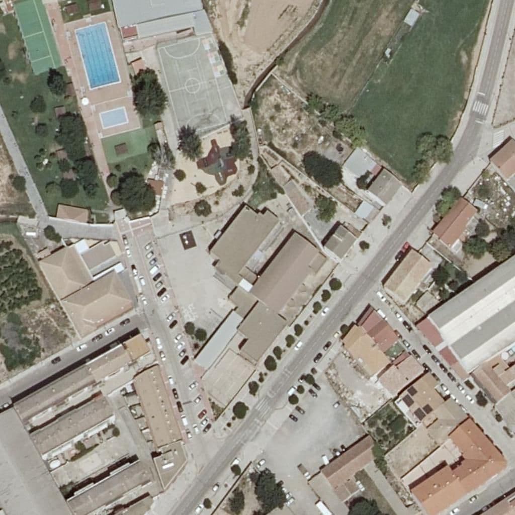Aerial view of the grounds of C.P. Domingo Jiménez Beltrán