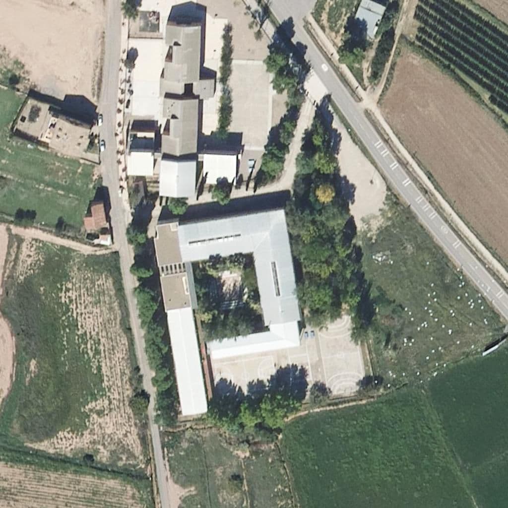 Aerial view of the grounds of I.E.S. Cabañas