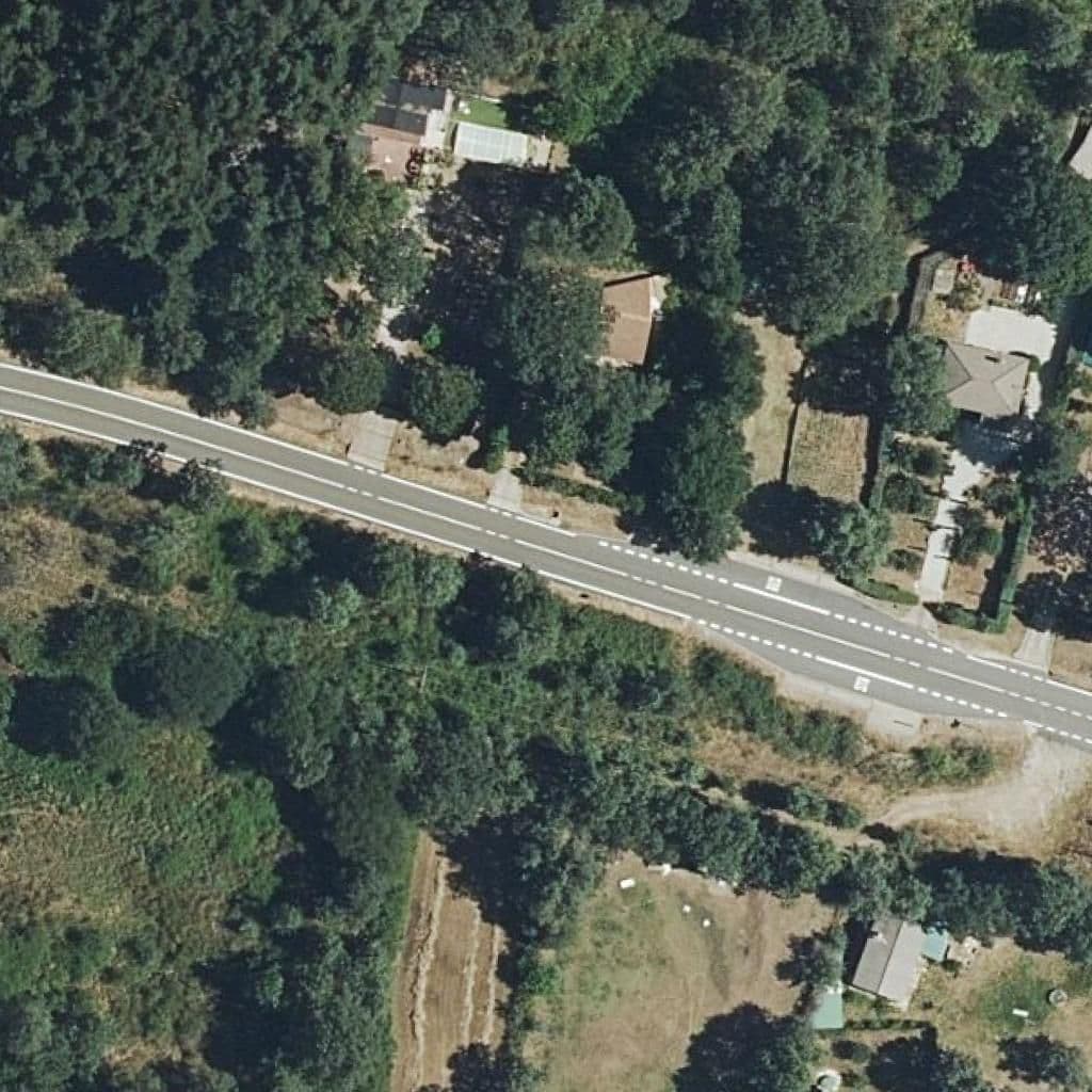 Aerial view of the grounds of E.M.